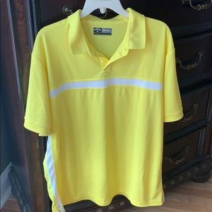 men’s Callaway Optidry golf polo XL bright yellow